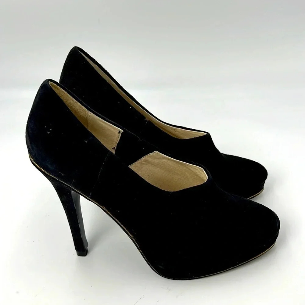 Juicy Couture Black Velvet Heels